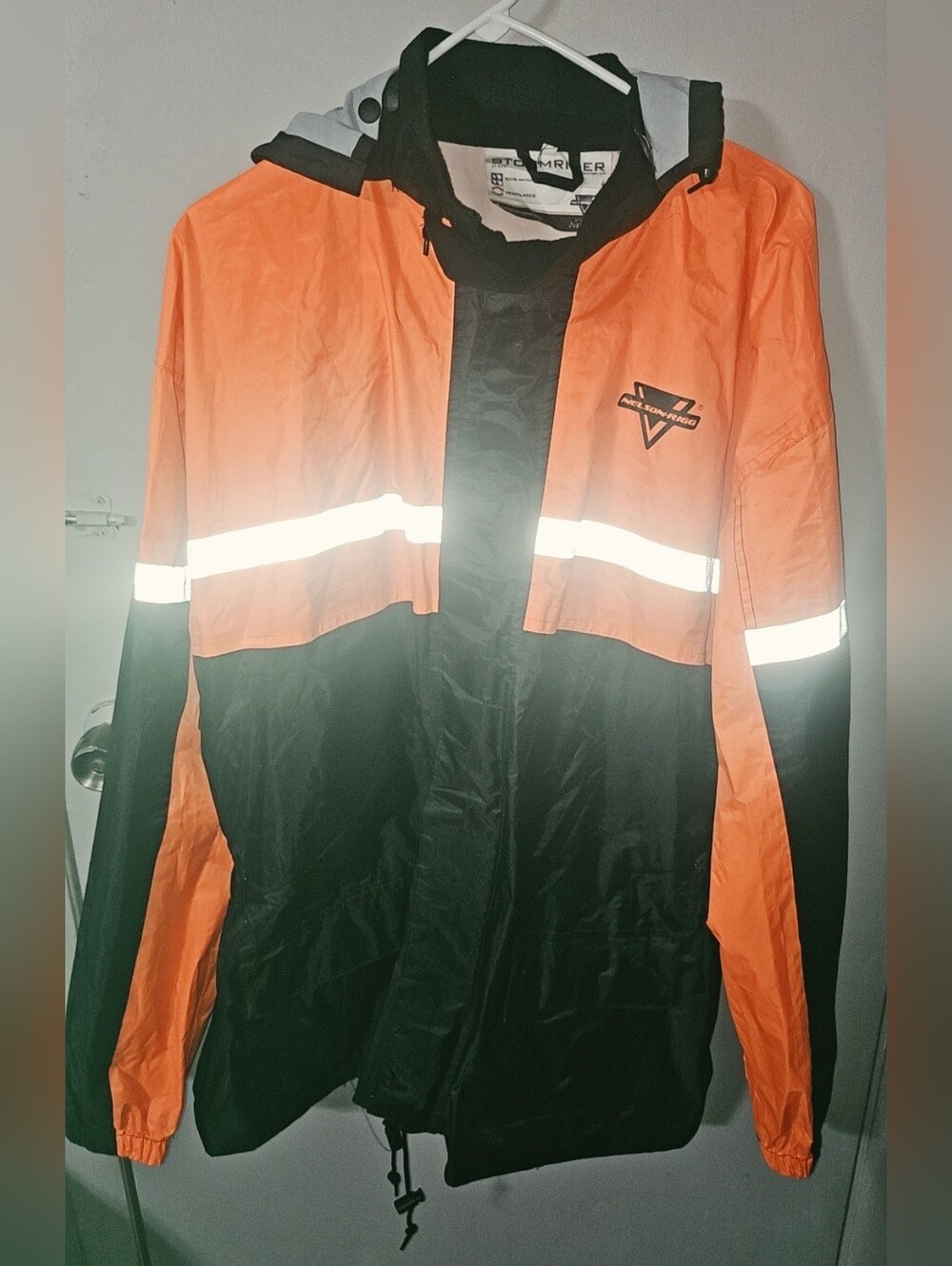 Nelson Rigg SR-6000 Motorcycle Riding Rain Jacket  Orange/Black size XL